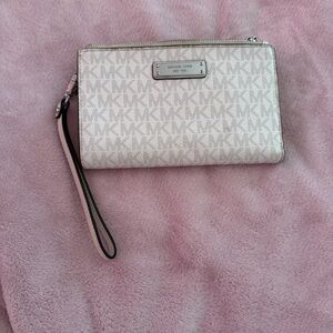 Michael Kors Pale Pink Monogram Wristlet